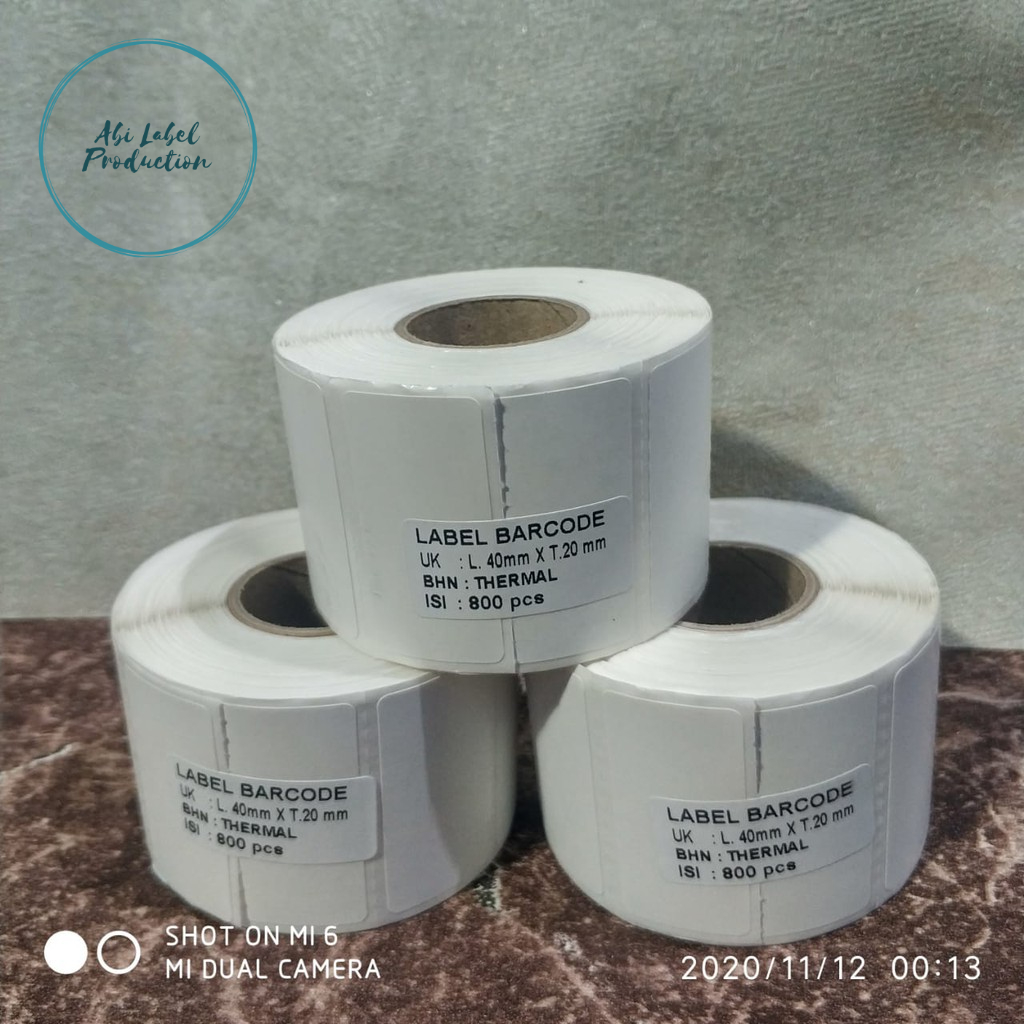 Label Thermal 40 x 20 - Label Barcode 40 x 20 - Stiker Barcode 40 x 20 - Stiker Thermal 40x20