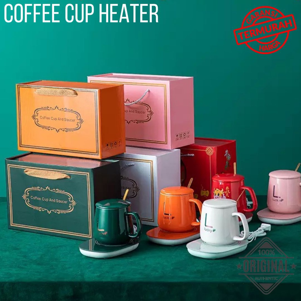 VS BG - SALE Mug Cangkir Gelas Listrik Pamanas Penghangat Minuman Kopi Susu Cup Coffee Warmer Elektrick Keramik