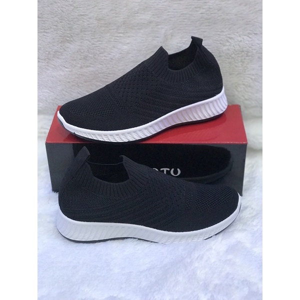 Sepatu slipon cewek import SAILATU Hitam sz 36-40