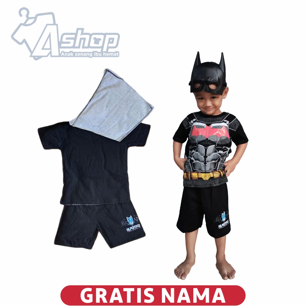 Baju Anak Kostum Superhiro Pendek