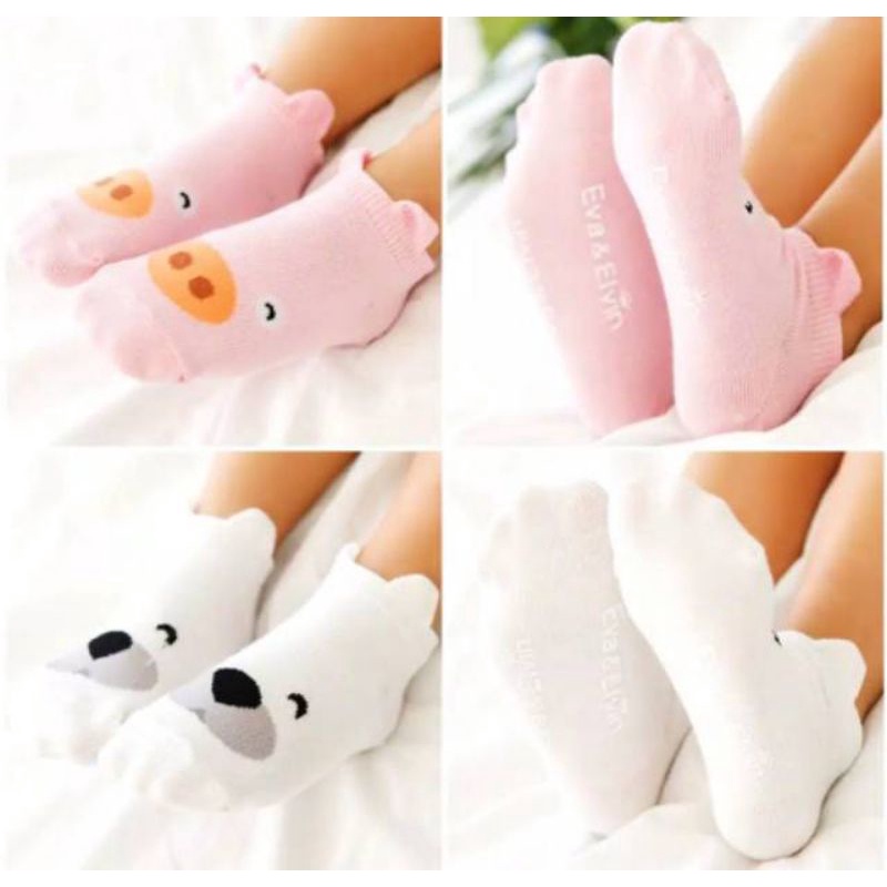 KAOS KAKI BAYI CUTE ANIMAL 3D BAHAN KATUN