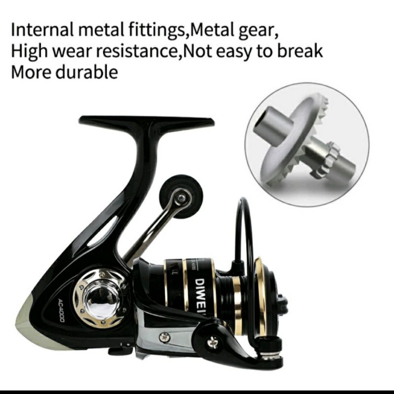 Reel Pancing AC DEUKIO 5000- Beban Angkat 11kg/ Reel Pancing Murah dan Kuat