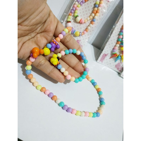 CPD02 Kalung Gelang Plastik Marble