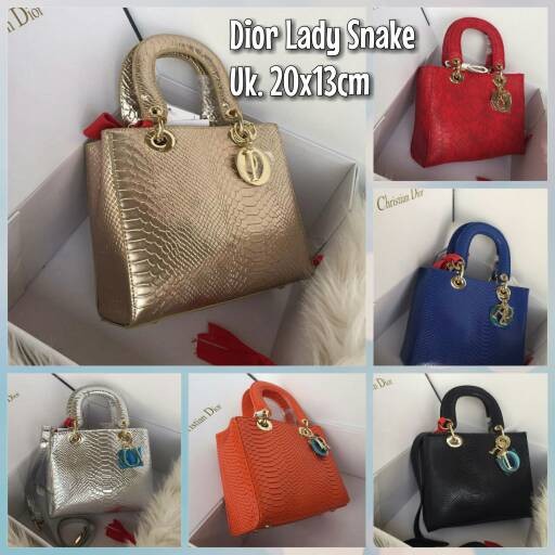 TAS DIOR LADY SNAKE 20CM