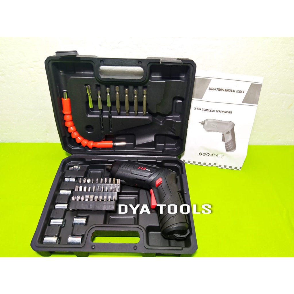 BOR OBENG / BOR BATERAI OBENG / BOR OBENG CORDLESS SET 47PC / 4,2V JLD