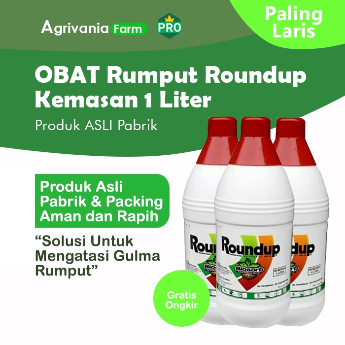 ROUNDUP Herbisida 1 Liter 486 SL Obat Pembasmi Rumput Ampuh Murah