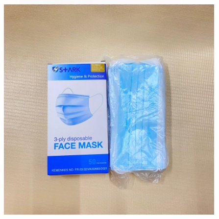 Ccare Masker 3Ply Hitam - 50 Pcs