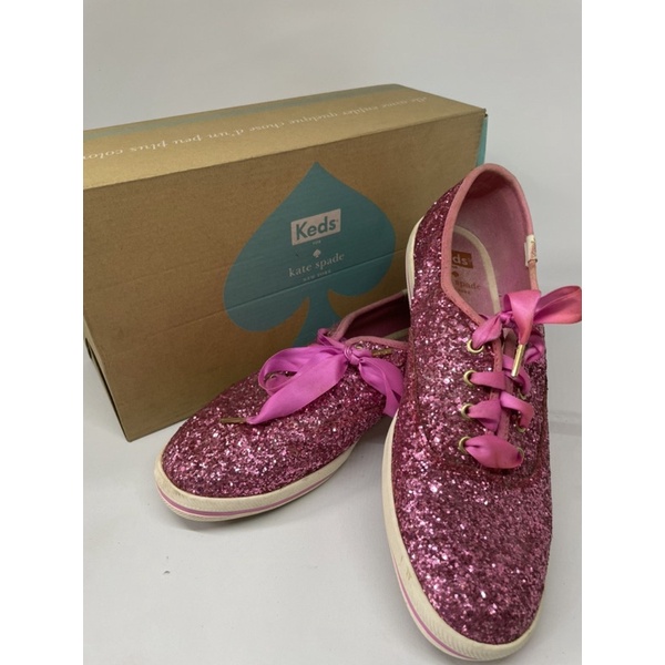 preloved keds kate spade glitter pink