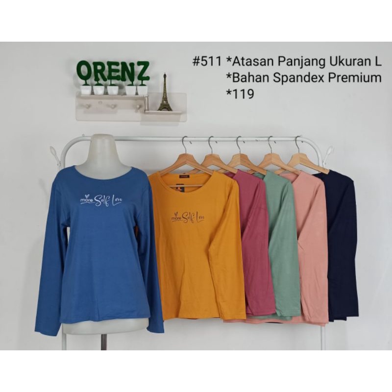 KAOS LENGAN PANJANG/ KAOS WANITA LENGAN PANJANG/KAOS ORENZ/atasan lengan. panjang wanita