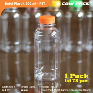 Botol Plastik 200 ml / Botol Cabe 200 ml - Tutup Short Neck | Shopee