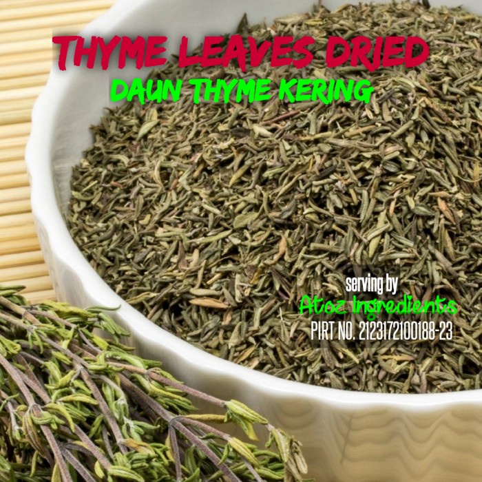 

Fe0Ggg Turky - Thyme Leaves Dried 100Gram/ Serbuk Daun Timi 100Gram 75djbfv