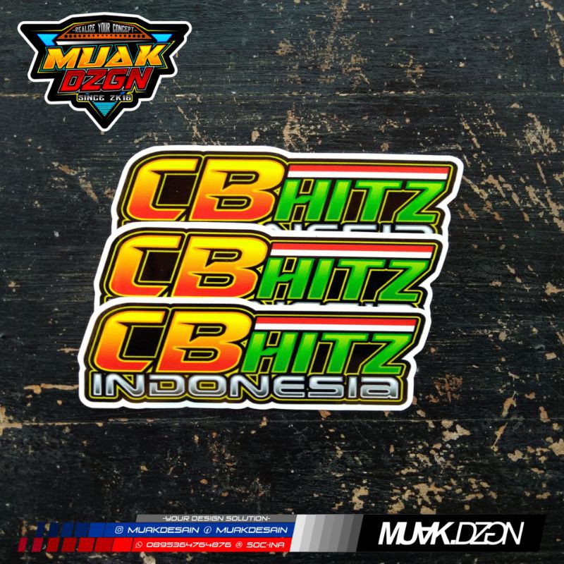 Sticker stiker Honda CB 100 Hitz Herex Indonesia