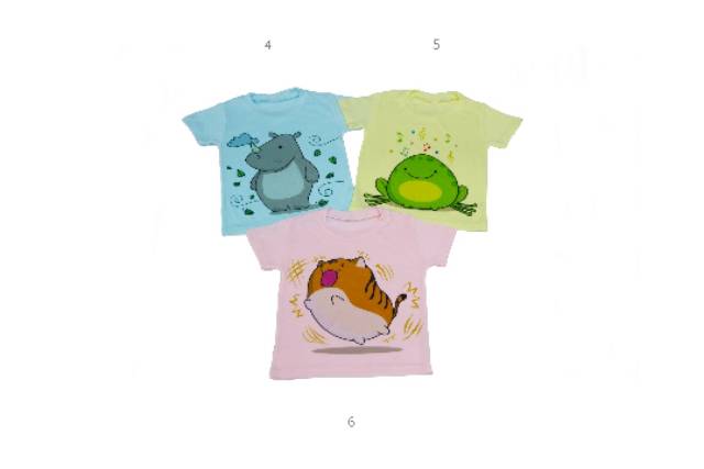 Kaos Oblong Anak 1-5th size S M L XL/Kaos Oblong Sablon/Kaos Anak