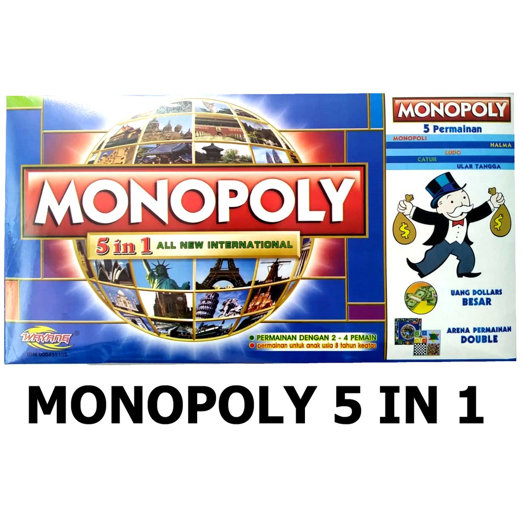 Permainan Monopoli 5 in 1 / Mainan Monopoli Anak