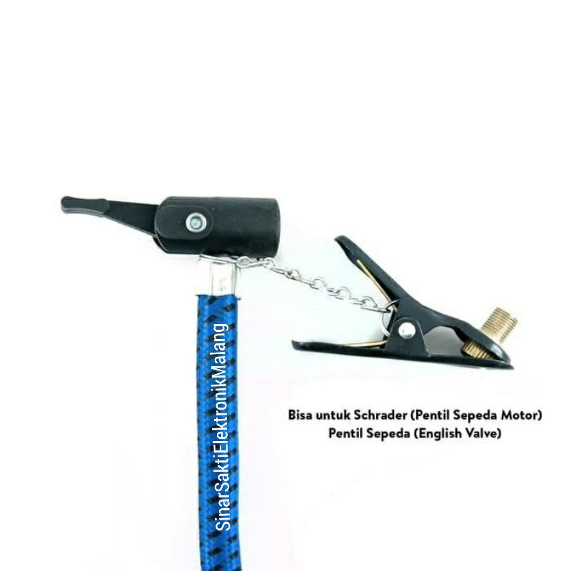 Pompa Angin Ban Manual Sepeda Motor Mobil + Tabung Meter Besi Tangan Kokoh Murah Malang
