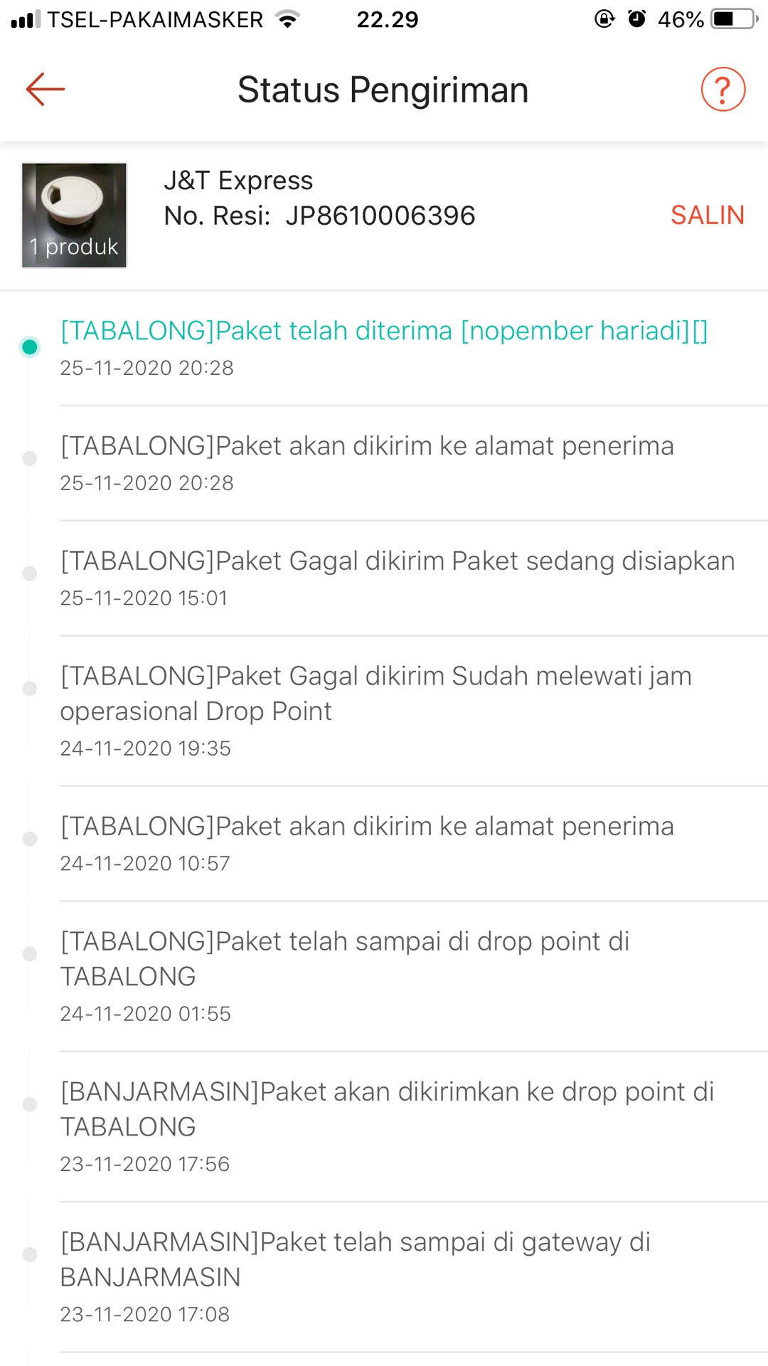 Tutup Lubang Kabel Komputer Warna Putih