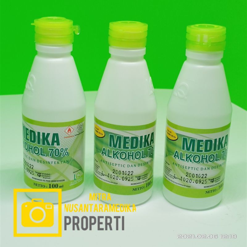 Alkohol antiseptic 70%  Medika 100ml  satuan