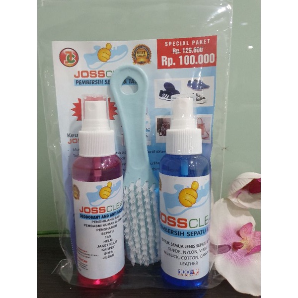 Pembersih / Laundry Sepatu dan tas Joss Clean Set 100 ml   free sikat
