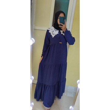 Gamis Premium Kerah Renda