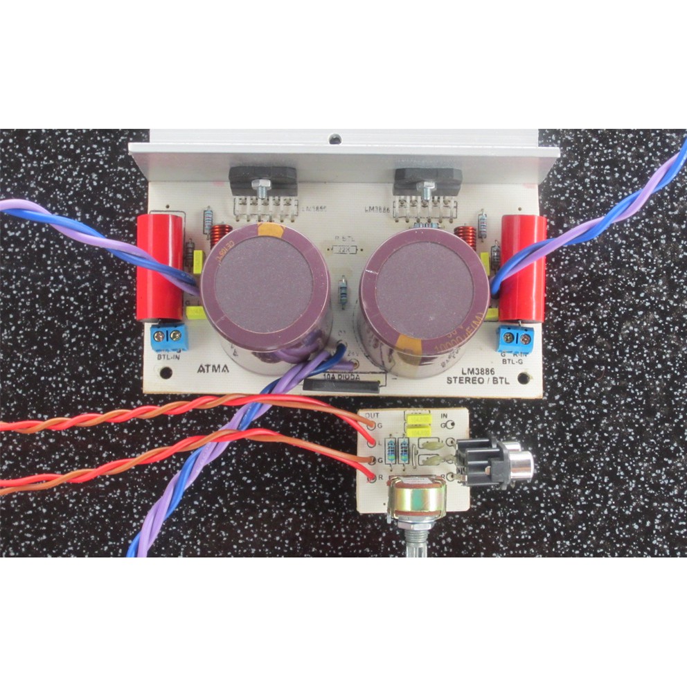 High Quality Audio Gainclone LM3886 GC Stereo Power Amplifier dengan PSU dan Volume