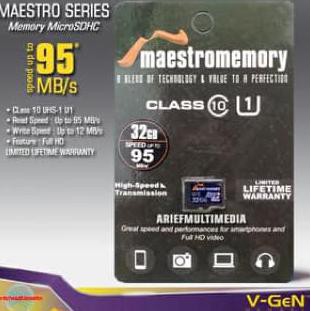 NEW GROSIR MEMORY MAESTRO 32GB CLASS 10 (MICROSD/VGEN/V-GEN/MEMORI/32 GB MILENIA