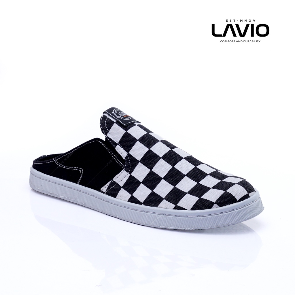 Sepatu Slip On Pria Casual Original Kanvas Terbaru Lavio Slider Bustong