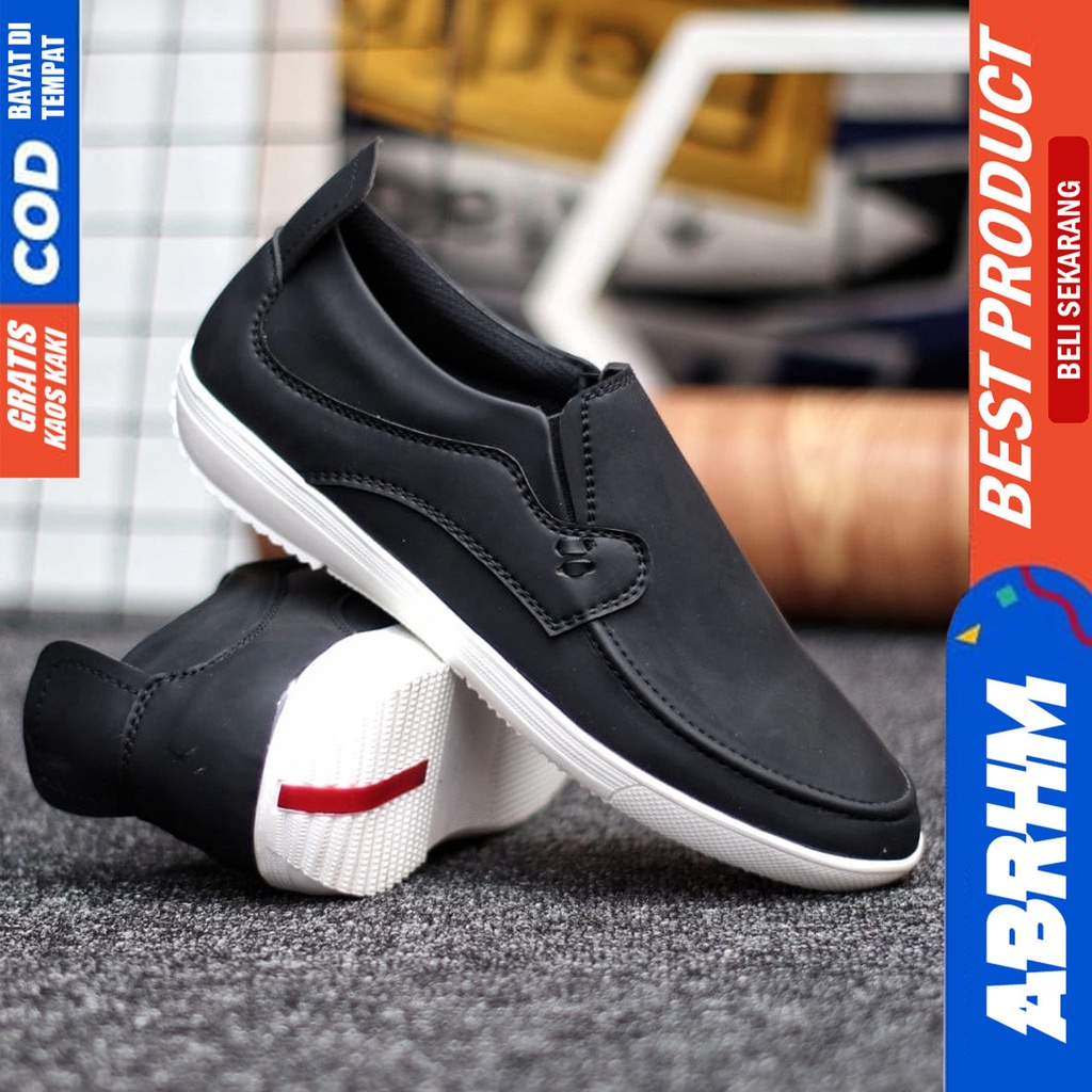 Abrhm Drosan - Sepatu Slip On Pria Casual