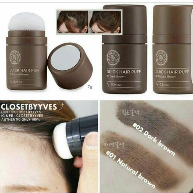 THE FACE SHOP FACESHOP QUICK HAIR PUFF HOT STYLE PHOTO HAIR LINER