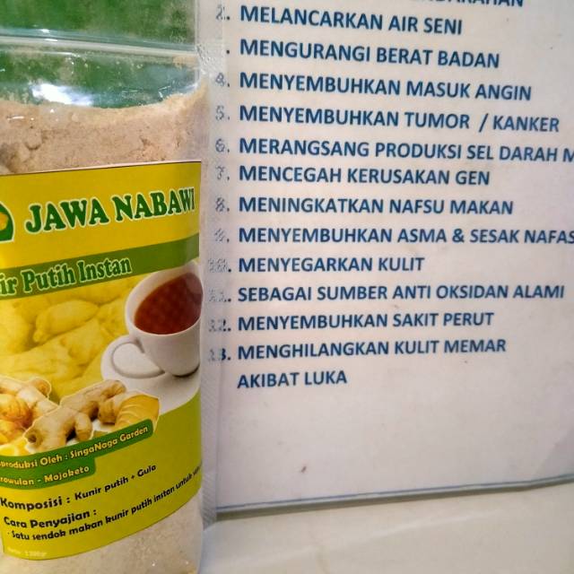 

Minuman herbal serbuk kunir putih alami menyehatkan