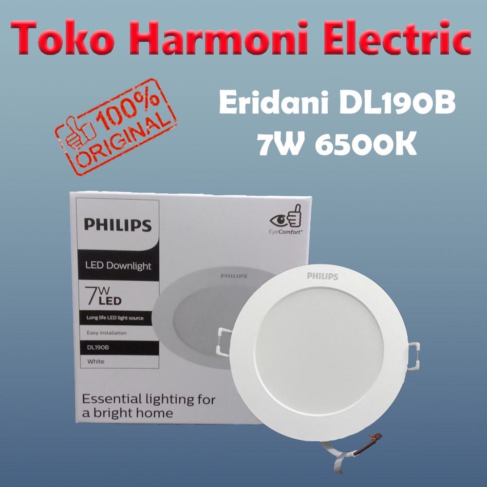 Jual Downlight LED Philips Eridani DL190B G2 7W WH SNI - PUTIH | Shopee ...