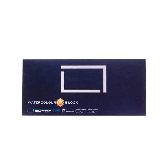

leyton watercolor block 450GSM 100% cotton 30x16cm (panoramic)