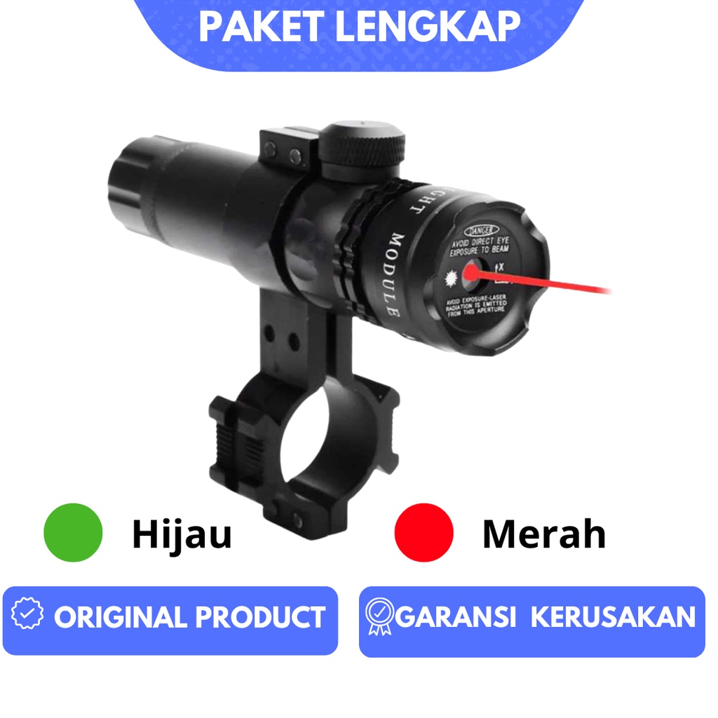 Laser senapan angin cahaya merah hijau green Red Dot Laser Gun Scope