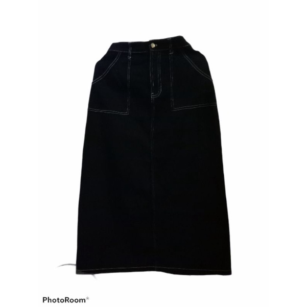 ROK PANJANG JEANS HITAM