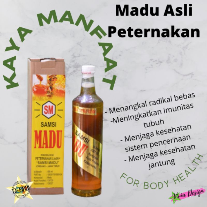 

Madu Asli / Murni Kemasan 650ml / Madu Lebah asli Merk Samsi