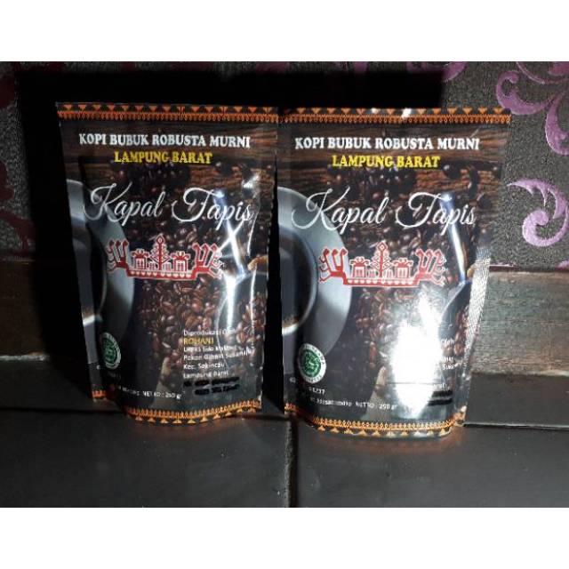 

Kopi Robusta Murni Kapal Tapis 250gr