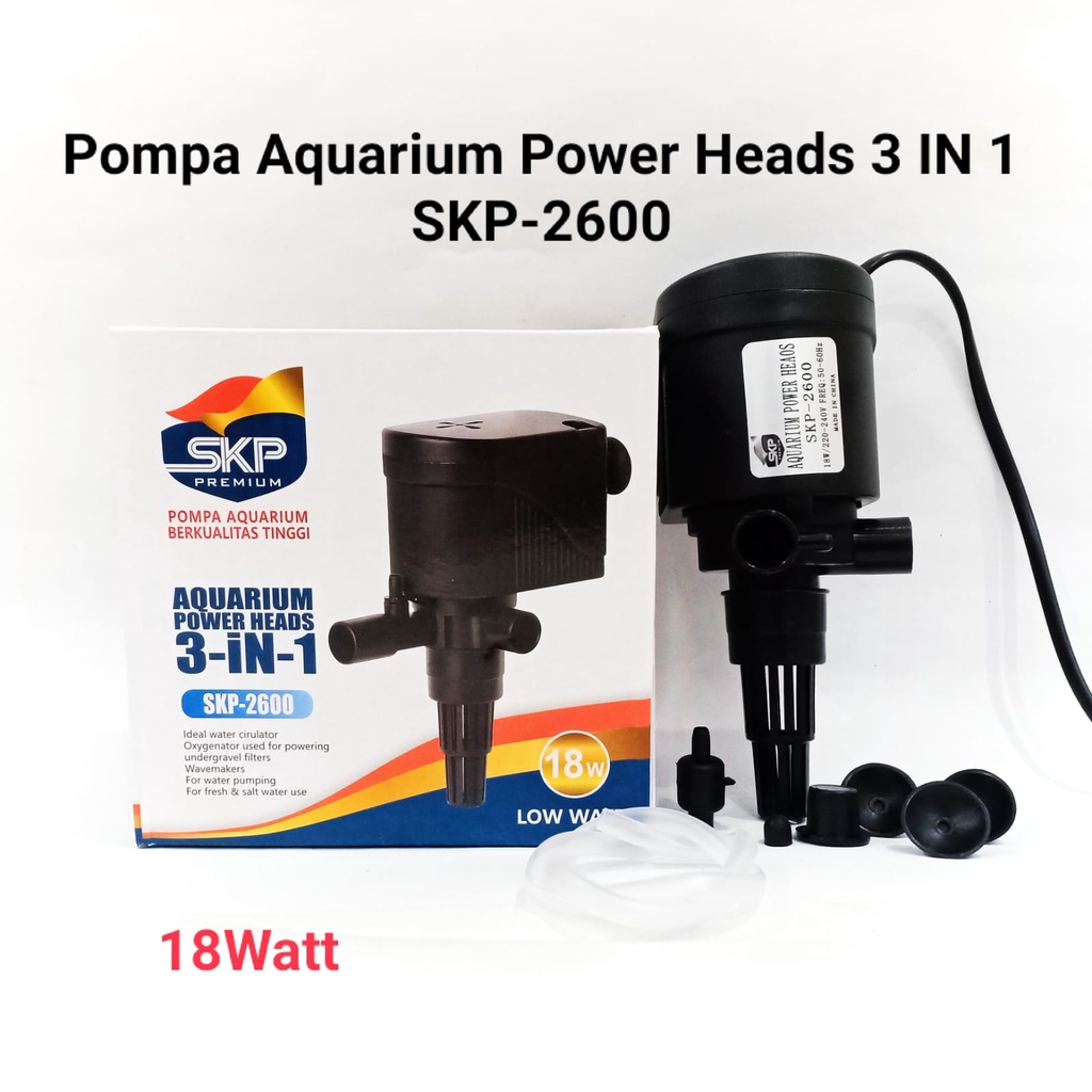 Pompa Celup Aquarium Power Head SKP 2600 Low Watt 3 in 1