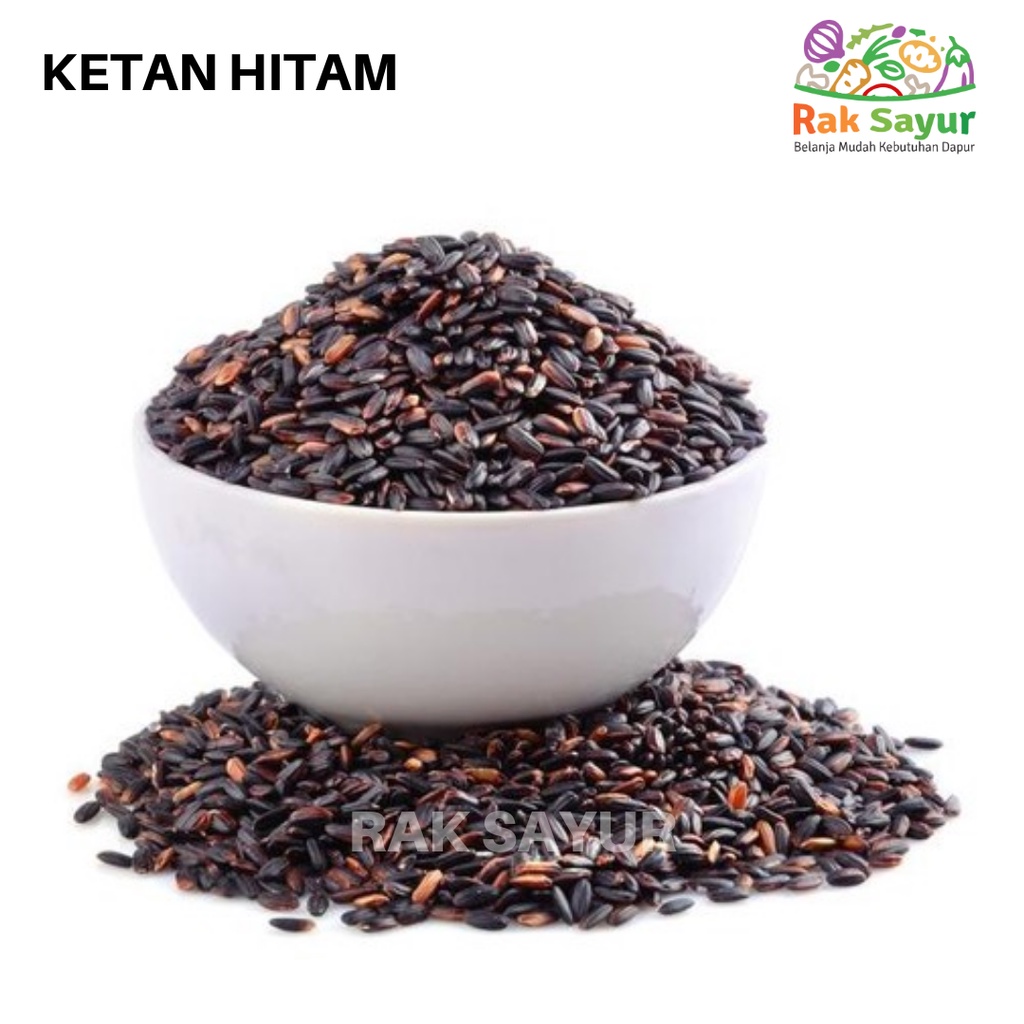 

Beras Ketan Hitam 1 Liter Beras Pulut Tapai Lokal Rak Sayur Padang