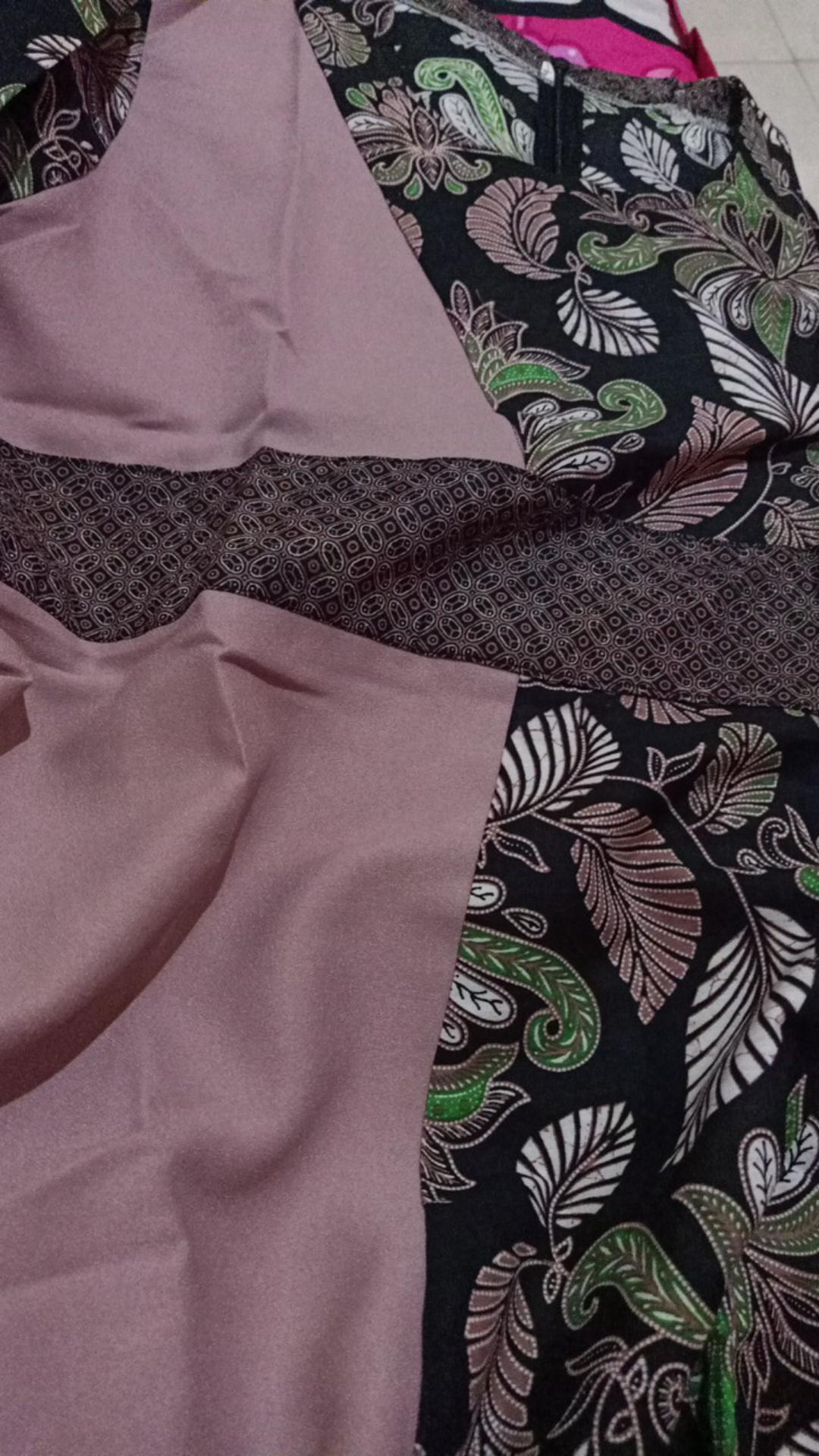 Tey-17 Batik Wanita Asj Sa Hrb026 Kenongo Kemeja Tosca Pendek