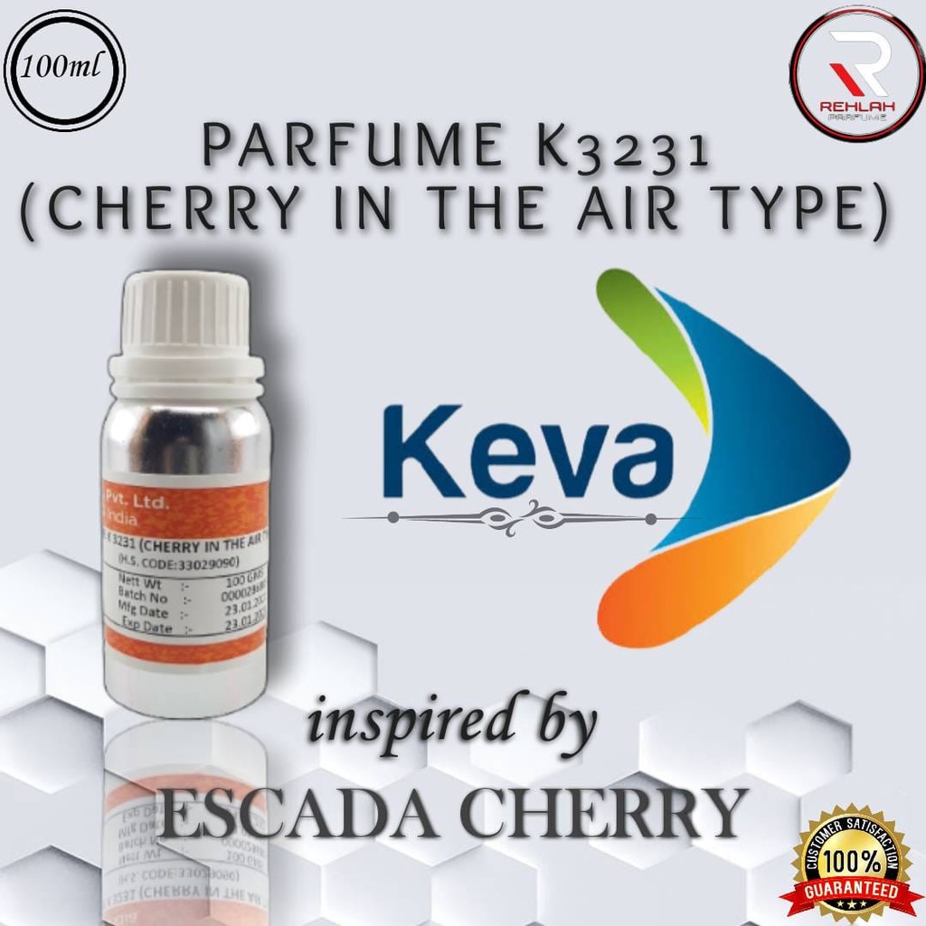 ESCADA CHERRY BY KEVA BIBIT PARFUM MURNI ORIGINAL PABRIK KEMASAN SEGEL 100ML