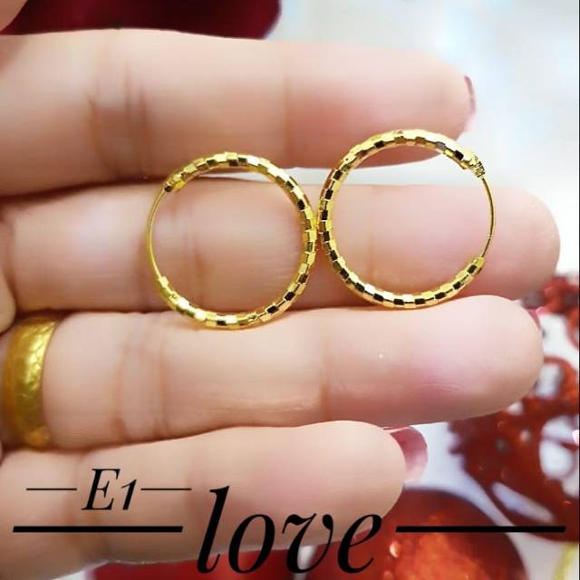 Xuping anting lapis emas 1118k