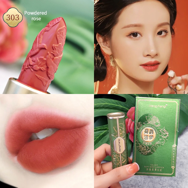 Lip Heng Fang Lipstik Ukiran Mate Super Elegant dan Klasik