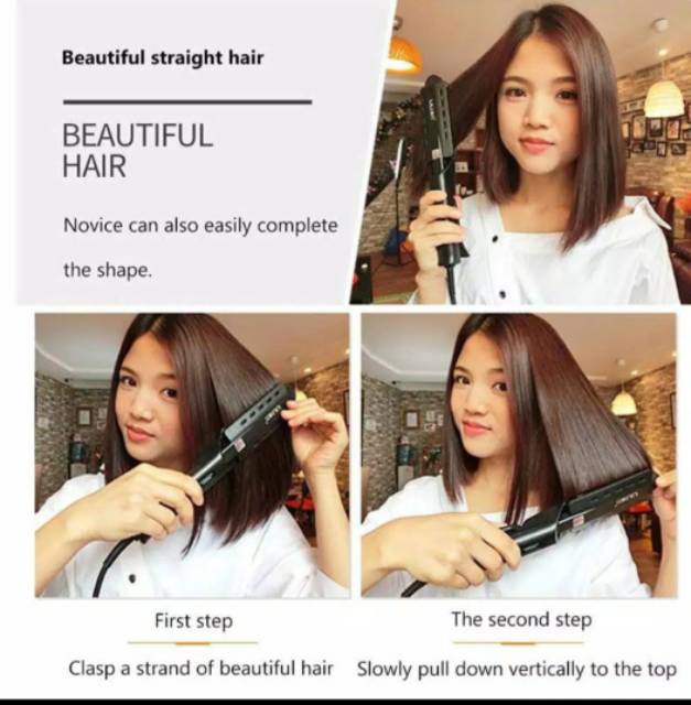 Alat Catokan Rambut SONAR Profesional Rebonding Suhu Wet And Dry Hair Straightener Sn 8077