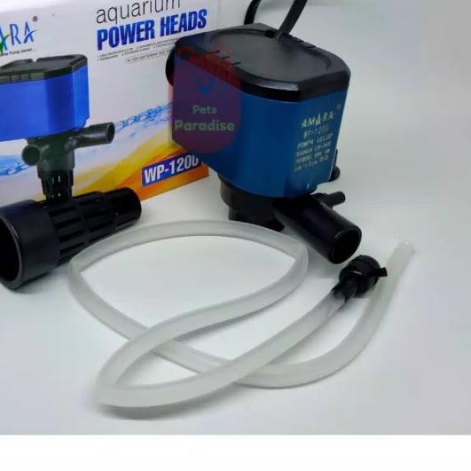 ♖ Mesin Pompa Power Head PH Filter Aquarium Kolam WP 1200 Merk Amara ◘