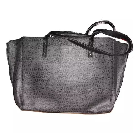 Guess Suspense Woman Shoulder Bag - Black Multi - Tas Wanita Original