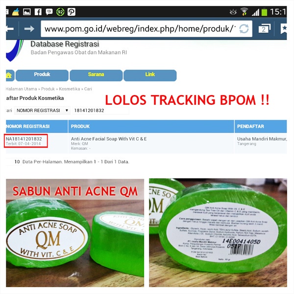 Sabun QM Anti Acne Ampuh Menghilangkan Jerawat dan Flek - 50gr Original BPOM