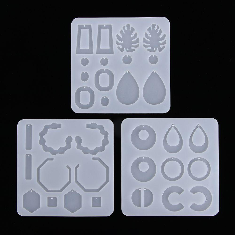 Nanas 1/3PCS Anting Cetakan Resin Handmade Resin Kerajinan Kristal Silicone Mold