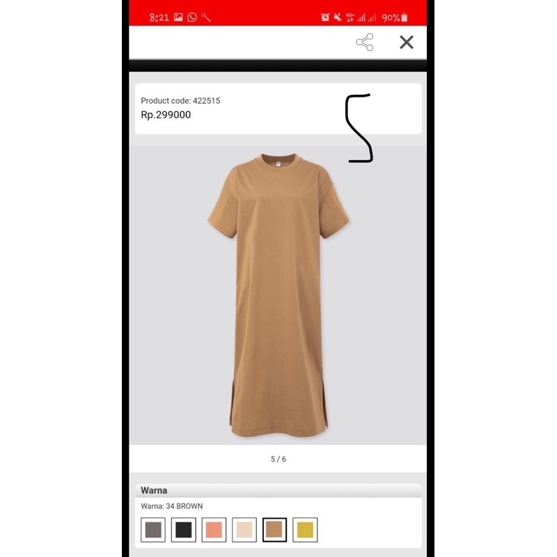 uniqlo dress t-shirt brown