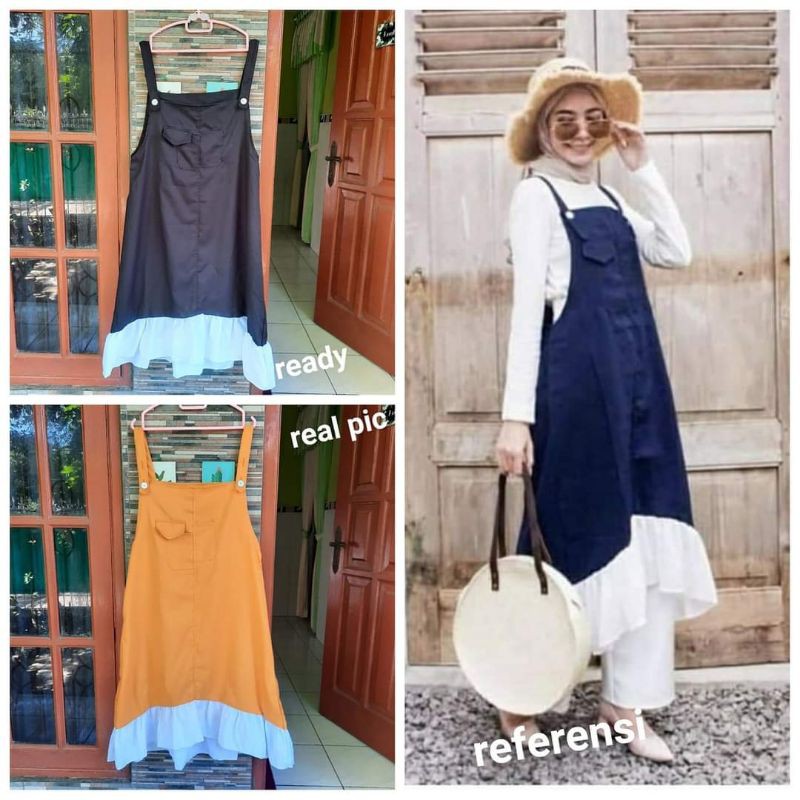 overall / moscrepe / tunik / murah / terjangkau / korean / kekinian / bagus / ok