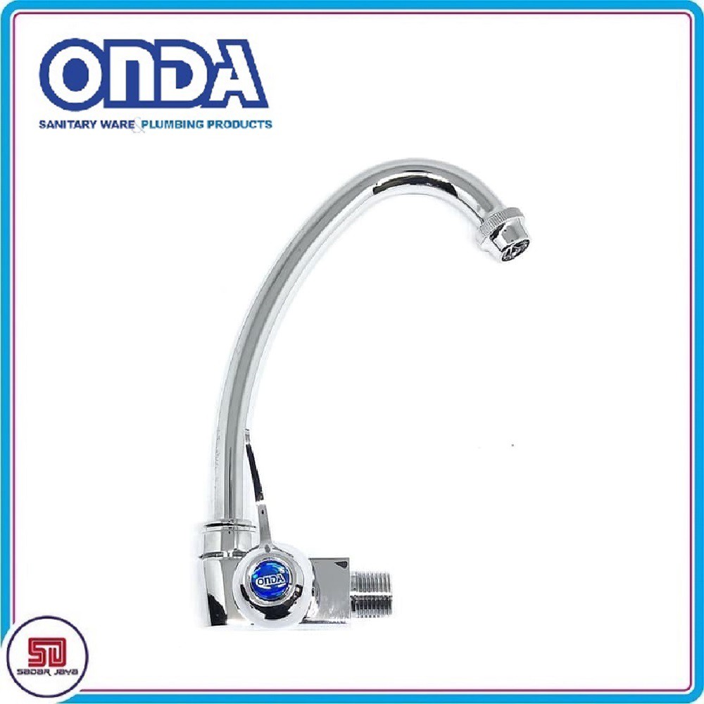 ONDA V 628 TLG Kitchen Sink Tap Kran Tembok Dapur Wastafel Keran Angsa Cuci Piring 1/2&quot;