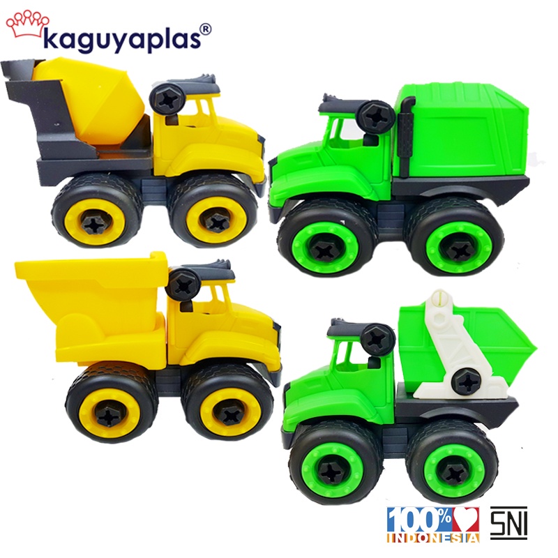 Mainan Anak Truck DIY/ Mainan Truk Bongkar Pasang Mekanik Cilik 113 KGY